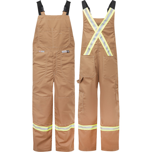 Avenger 12 oz. Bib Pants, 4X-Large (Tall), Caramel Duck - IFR Workwear ASC3122-4XLT