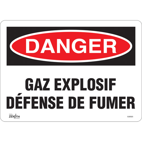 Enseigne D&eacute;fense De Fumer, 10" x 14", Vinyle, Français - Produits de sécurité Zenith 