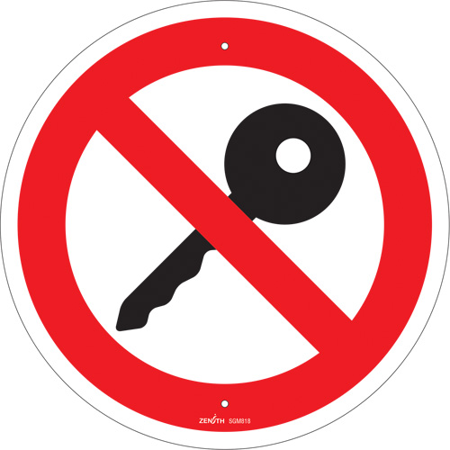 Turn Off Engine CSA Standard Safety Sign, 12" x 12", Plastic, Pictogram - Zenith Safety Products 