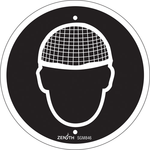 Hair Net Required CSA Standard Safety Sign, 6" x 6", Aluminum, Pictogram - Zenith Safety Products 