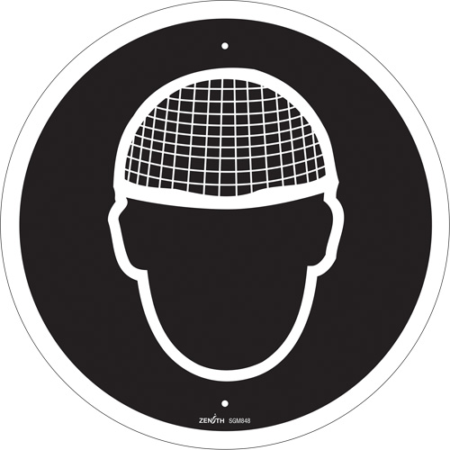 Hair Net Required CSA Standard Safety Sign, 12" x 12", Plastic, Pictogram - Zenith Safety Products 