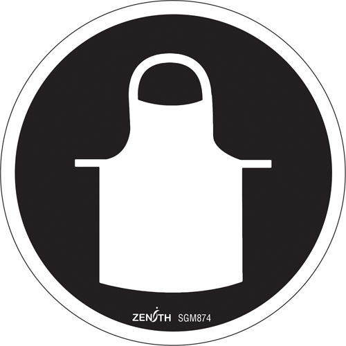 Enseigne de s&eacute;curit&eacute; conforme &agrave; la CSA - Protective Clothing, 6" x 6", Vinyle, Pictogramme - Produits de sécurité Zenith 