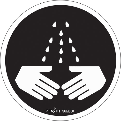 Wash Your Hands CSA Standard Safety Sign, 6" x 6", Vinyl, Pictogram - Zenith Safety Products 