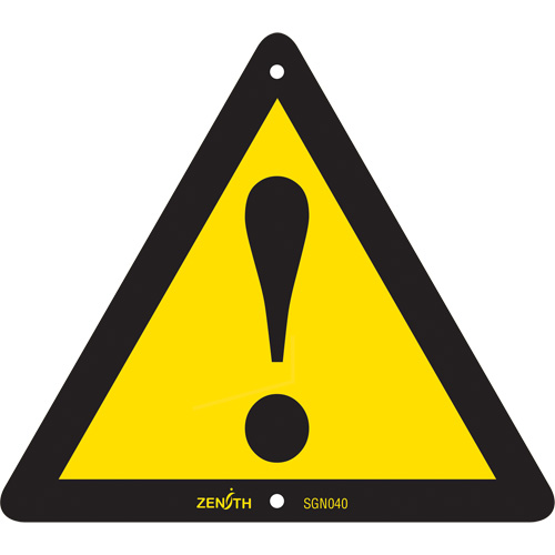 Enseigne de s&eacute;curit&eacute; conforme &agrave; la CSA - Avertissement g&eacute;n&eacute;ral, 6" x 6", Plastique, Pictogramme - Produits de sécurité Zenith 