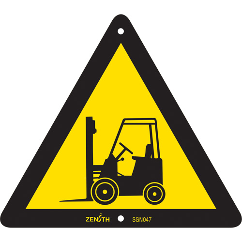 Enseigne de s&eacute;curit&eacute; conforme &agrave; la CSA - Forklift, 6" x 6", Aluminium, Pictogramme - Produits de sécurité Zenith 