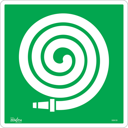 Enseigne de s&eacute;curit&eacute; conforme &agrave; la CSA - Fire Hose, 12" x 12", Vinyle, Pictogramme - Produits de sécurité Zenith 