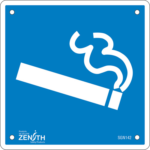 Enseigne de s&eacute;curit&eacute; conforme &agrave; la CSA - Smoking Section, 6" x 6", Plastique, Pictogramme - Produits de sécurité Zenith 