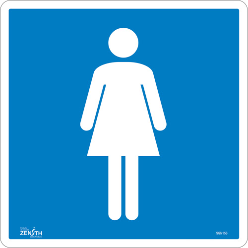 Enseigne de s&eacute;curit&eacute; conforme &agrave; la CSA - Women, 12" x 12", Vinyle, Pictogramme - Produits de sécurité Zenith 