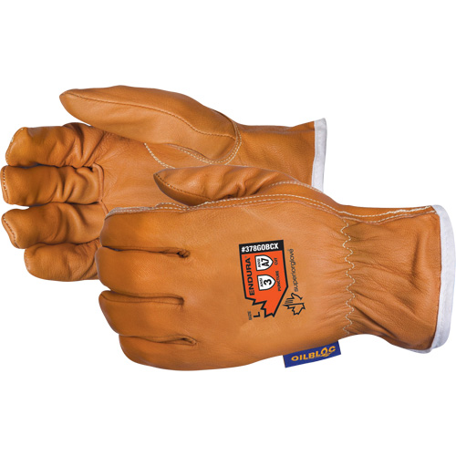 Gants de conducteur tr&egrave;s r&eacute;sistants aux coupures Endura, T-Grand, Paume en Cuir fleur de ch&egrave;vre, Para-aramide/Acier - Superior Glove Works Ltd. 378GOBCX-XL