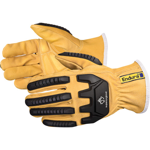 Endura&reg; Anti-Impact Driver's Gloves, X-Large, Grain Goatskin Palm - Superior Glove Works Ltd. 378GKVSB-XL