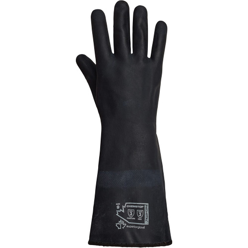 SolvStop Heady-Duty Chemical & Heat-Resistant Gloves, Neoprene, 10, Protects Up To 392° F (200° C) - Superior Glove Works Ltd. NE240TKL-10