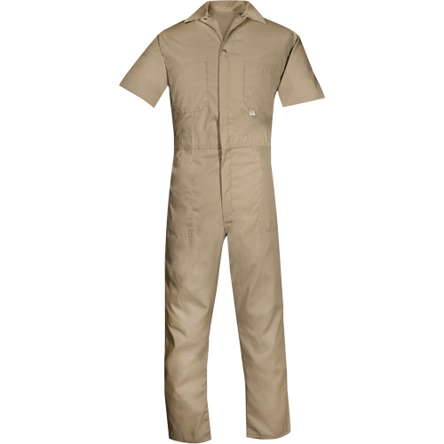 Short-Sleeved Coveralls, Men's, Tan, Size 4X-Large - Big Bill 405/OS-R-TAN-4X