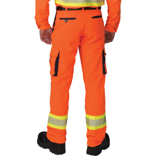 Pantalons cargo haute visibilit&eacute; antid&eacute;chirure, Polyester, 56, Orange haute visibilit&eacute; - Big Bill 3234HVT/OS-32-ORA-56