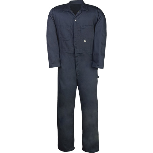 Twill Unlined Coveralls, Men's, Navy Blue, Size 42 (Tall) - Big Bill 410-T-NAY-42