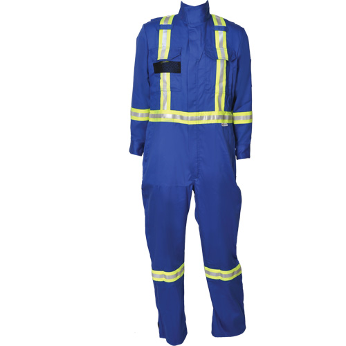 Firewall FR&reg; Striped Coveralls, Size 2X-Small, Royal Blue - Viking 4067711002XSR