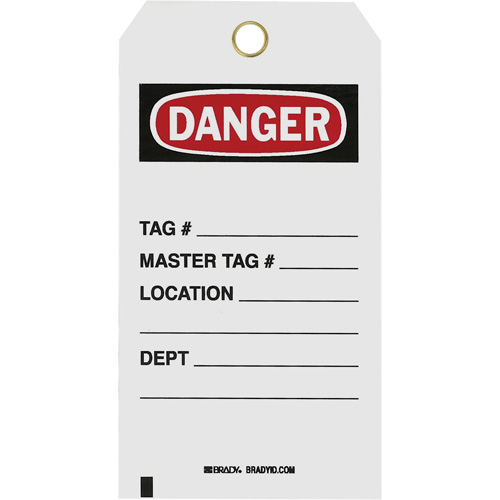 &eacute;tiquettes de s&eacute;curit&eacute; Do Not Operate, Polyester, 3" la x 5-3/4" h, Anglais - Brady CST1134