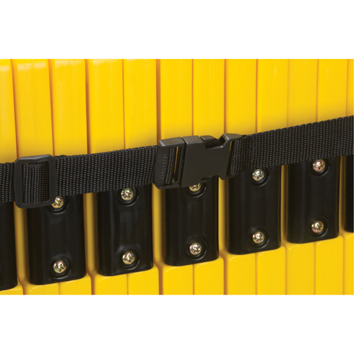 Barri&egrave;re mobile portative, 40" h x 13' lo, Jaune - Produits de sécurité Zenith 