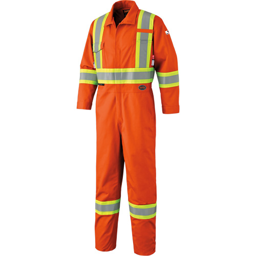 7705 FR-Tech&reg; High Visibility Coveralls, Size 58, Orange - Pioneer V2540650-58