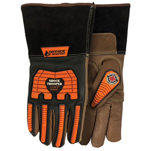 Gants 5785G Shock Trooper, T-Grand, Paume en Ch&egrave;vre, Poignet Manchette - Watson Gloves 5785G-X