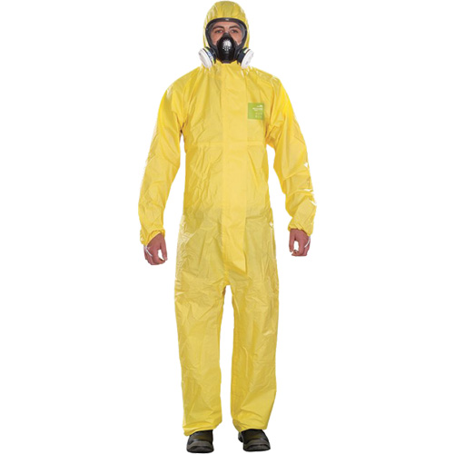 Combinaisons jetables pour usage mod&eacute;r&eacute; Microchem, Moyen, Jaune, Polypropyl&egrave;ne - Ansell YY23-T-92-132-03