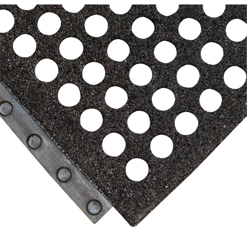 Tapis antifatigue pour poste de travail 24/Seven, Nid d'abeilles, 2' x 3' x 5/8", Noir, Caoutchouc naturel - Wearwell 588.58X2X3GRBK