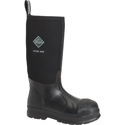 Chore Max Safety Boots, Rubber, Composite Toe, Size 5, Puncture Resistant Sole - Muck MAX-CMP-BLK-050