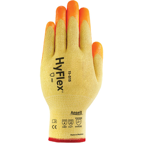 HyFlex&reg; High Visibility Cut-Resistant Gloves, 6, 13 Gauge, Foam Nitrile Coated, ASTM ANSI Level A5/EN 388 Level E - Ansell 11515060