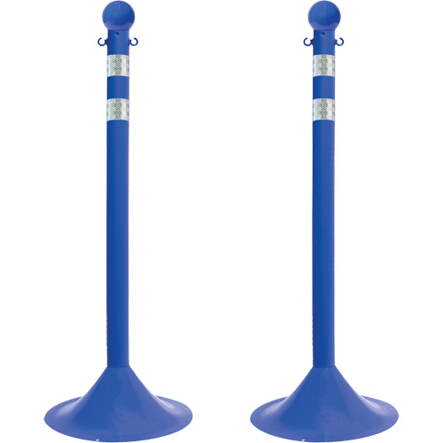 Trousse de poteaux r&eacute;fl&eacute;chissants pour service l&eacute;ger, Hauteur de 41", Bleu - Mr. Chain 91542-2