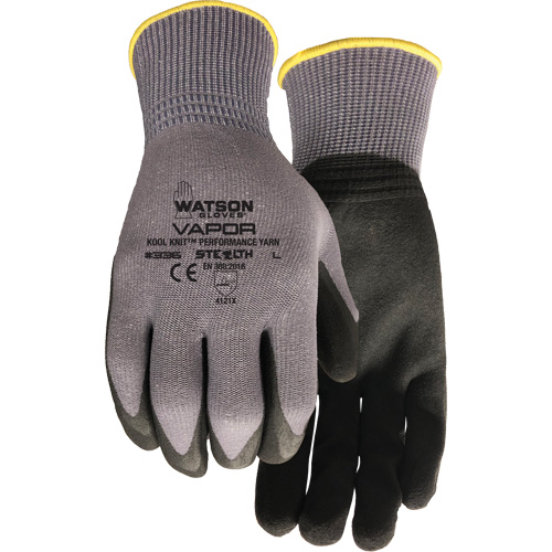 Gants enduits Stealth Vapour, Petit, R&ecirc;vetement Mousse de PVC, Calibre 15, Enveloppe en Nylon - Watson Gloves 336-S