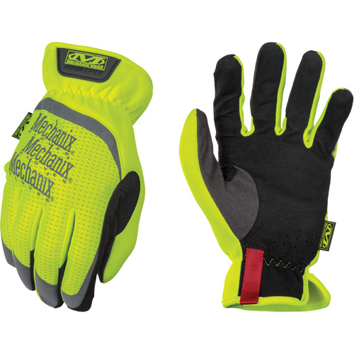 FastFit&reg; High-Visibility Work Gloves, Synthetic Palm, Size Small/8 - Mechanix Wear CA-SFF-91-008