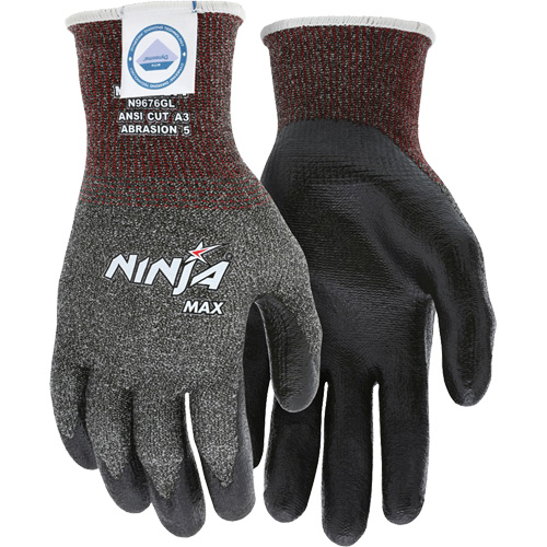 Gants r&eacute;sistant aux coupures Max Ninja, T-Grand, Calibre 10, Rev&ecirc;tement Bipolym&egrave;re, ASTM ANSI niveau A3 - Mcr Safety N9676GXL
