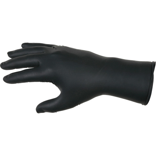 NitriShield Stealth Extra Disposable Gloves, Medium, Nitrile, 6-mil, Powder-Free, Black - Mcr Safety 6062M