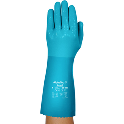 Gants r&eacute;sistants aux produits chimiques AlphaTec 04-003, Taille 11, 14" lo, Nitrile/PVC, Doublure en Molleton, Gant de calibre hiver - Ansell 4003110