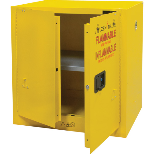 Armoire pour produits inflammables, 22 gal., 2 Porte(s), 35" La x 35" h x 22" p - Produits de sécurité Zenith 