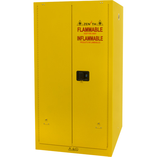 Armoire pour produits inflammables, 60 gal., 2 Porte(s), 34" La x 65" h x 34" p - Produits de sécurité Zenith 