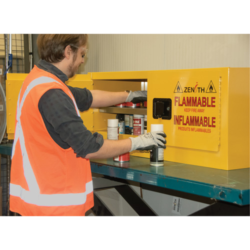 Armoire pour produits inflammables, 12 gal., 2 Porte(s), 43" La x 18" h x 18" p - Produits de sécurité Zenith 