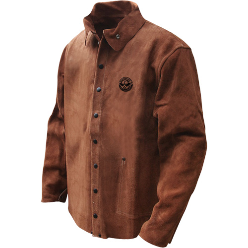 Gander Brand Split Cowhide Welding Jacket, Leather, 3X-Large, Brown - Bob Dale Gloves 60-1-126-X3L