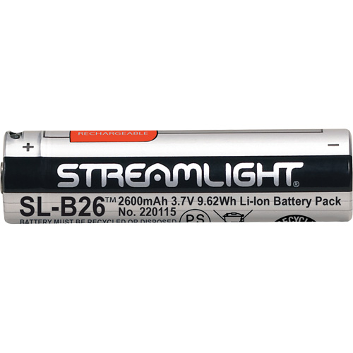 SL-B26&reg; Rechargeable USB Battery Pack, 18650, 3.7 V - Streamlight 22101