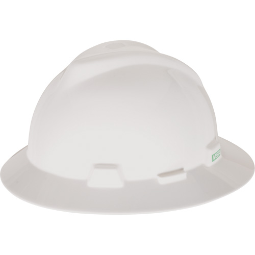 Casque de s&eacute;curit&eacute; &agrave; fente et bordure compl&egrave;te V-Gard, Suspension &agrave; douille, Non ventil&eacute; - MSA 454733