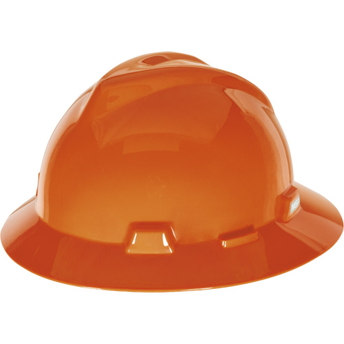 Casque de s&eacute;curit&eacute; &agrave; fente et bordure compl&egrave;te V-Gard, Suspension &agrave; douille, Non ventil&eacute; - MSA 454734
