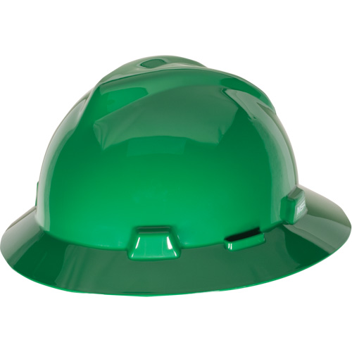 V-Gard&reg; Slotted Full-Brim Hardhat, Meets CSA Type 1, Quick-Slide Suspension, Non-Vented - MSA 10058323