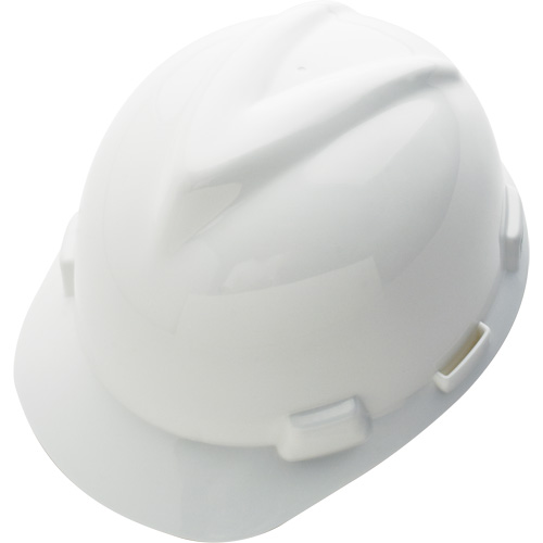 Casque de s&eacute;curit&eacute; avec rainures GREEN V-Gard, R&eacute;pond aux normes CSA type 1, Suspension Rochet - MSA 10150199