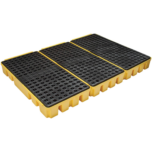 Low Profile Spill Pallet, 76.5 US gal. Spill Capacity, 72" x 49" x 6.5" - Enpac 5115-YE