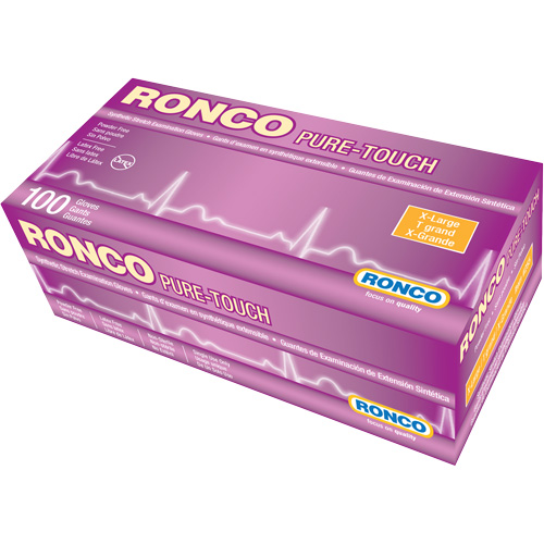 Pure-Touch&reg; Synthetic Stretch Examination Glove, X-Large, Vinyl, 5-mil, Powder-Free, White, Class 2 - Ronco 255