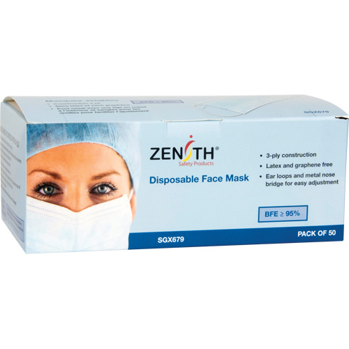 Disposable Face Masks, Non-Medical - Zenith Safety Products 