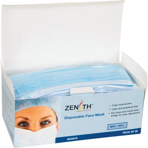 Disposable Face Masks, Non-Medical - Zenith Safety Products 