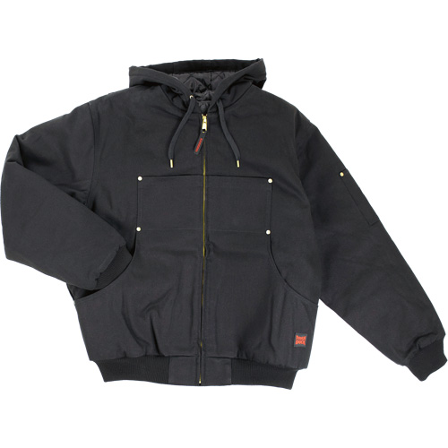 Hooded Duck Bomber Jacket, Men's, Medium, Black - Tough Duck WJ301-BLACK-M