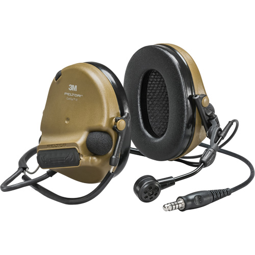 Casque VI NIB avec fils de sortie unique Peltor ComTac, Style Cordon cervical, 22 dB - 3M 7100202854
