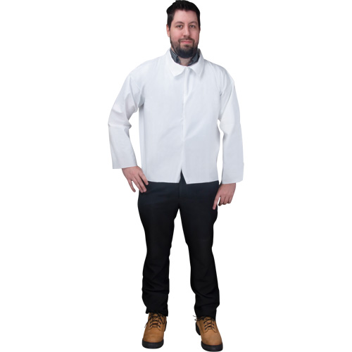 Disposable Shirt, Microporous, 4X-Large, White - Zenith Safety Products 