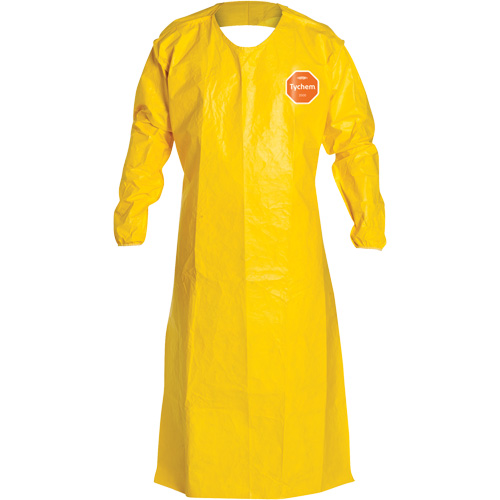 Tablier tr&egrave;s long &agrave; manches longues 2000 Tychem, Poly&eacute;thyl&egrave;ne, 52" lo x 28,5" la, Jaune - Dupont Personal Protection QC278BYL00001200